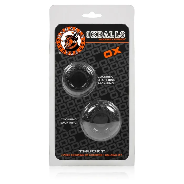 Oxballs Male Sex Toys Oxballs Truckt 2 Pack Cock Ring Black Mixed Sizes