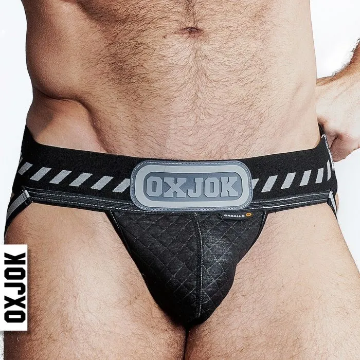 Oxballs Packer Industrial Puffer Quilted Cargo Jock Strap Black Puff Oxballs Anal