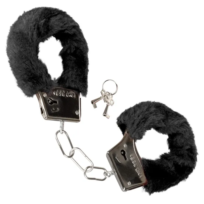Playful Fluffy Furry Cuffs Black CalExotics Anal