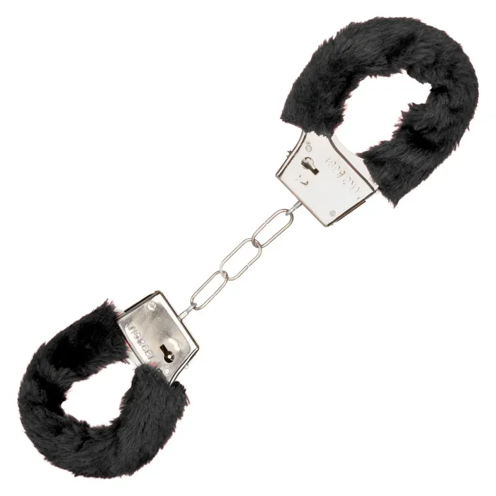 Playful Fluffy Furry Cuffs Black CalExotics Anal Playful Fluffy Furry Cuffs Black CalExotics Anal