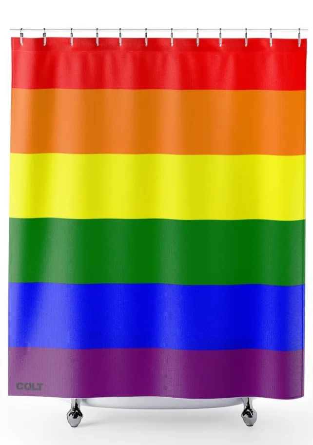 Printify COLT Pride Shower Curtain Vibrators