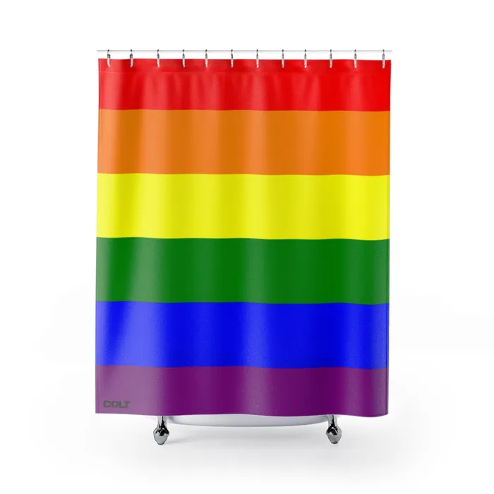 Printify COLT Pride Shower Curtain Vibrators