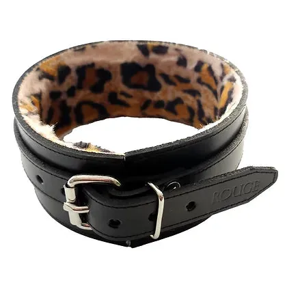 Restraints Rouge Rouge Leather Fur Lined Collar