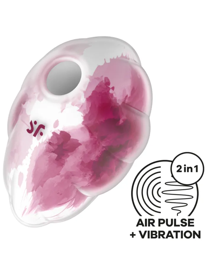 Satisfyer Cloud Dancer Rechargeable Vibrating Air Pulse Stimulator Red Print Windsor Wholesale Vibrators