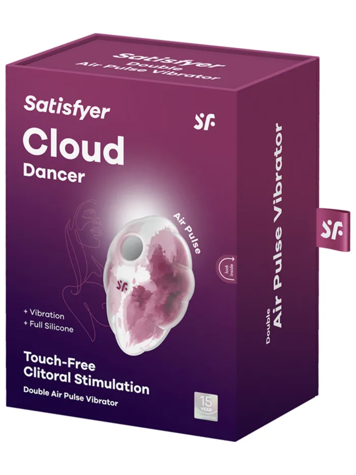 Satisfyer Cloud Dancer Rechargeable Vibrating Air Pulse Stimulator Red Print Windsor Wholesale Vibrators