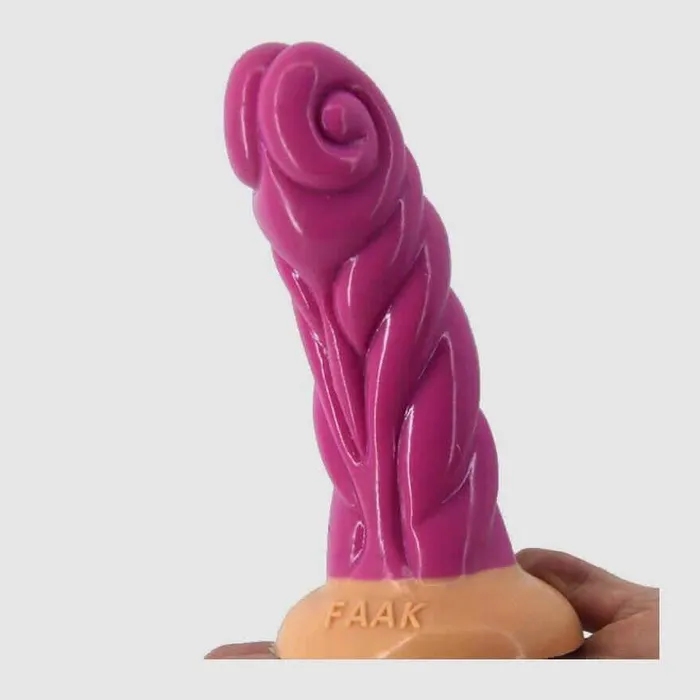 Silicone 6 Crooked Horn Dildo FAAK Dildos
