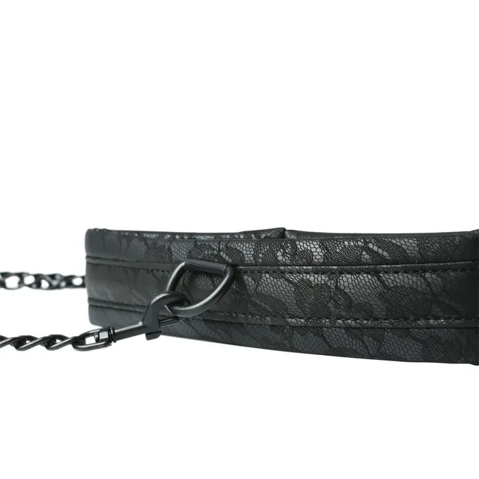 Sincerely by Sportsheets Lace Collar Leash Black Sportsheets Anal