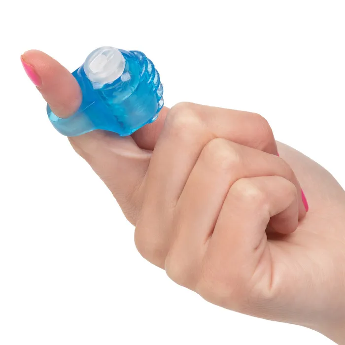Vibrators CalExotics Foil Pack Vibrating Finger Teaser Blue