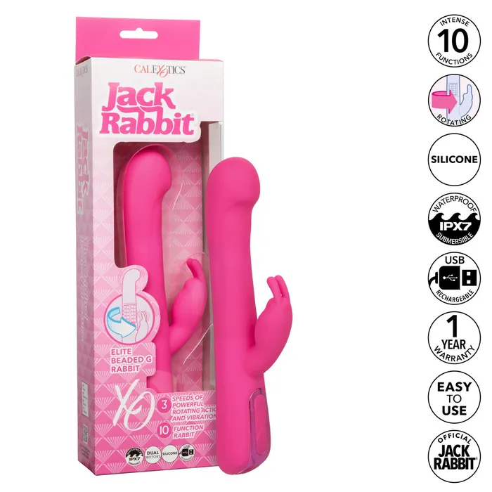 Vibrators CalExotics Jack Rabbit Elite Beaded G Rabbit Vibe Vibrators CalExotics Jack Rabbit Elite Beaded G Rabbit Vibe