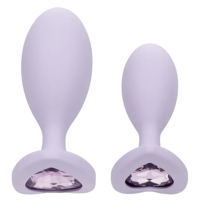 Vibrators First Time Love Crystal Booty Duo Purple CalExotics