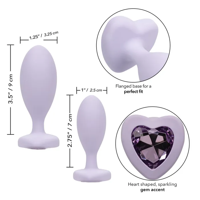 Vibrators First Time Love Crystal Booty Duo Purple CalExotics Vibrators First Time Love Crystal Booty Duo Purple CalExotics