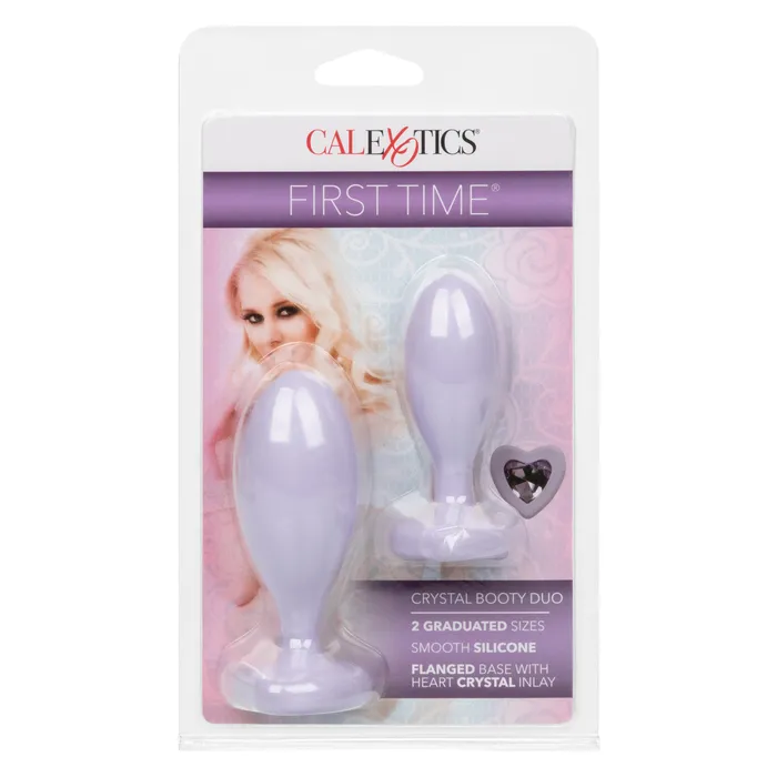 Vibrators First Time Love Crystal Booty Duo Purple CalExotics Vibrators First Time Love Crystal Booty Duo Purple CalExotics