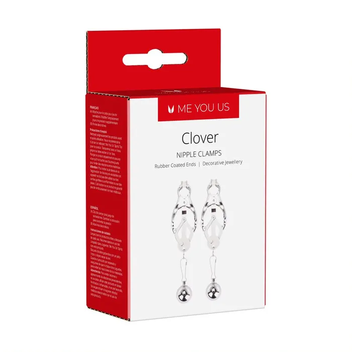 Vibrators ME YOU US Me You Us Clover Nipple Clamps Silver