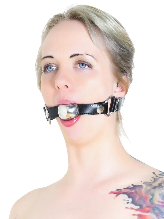 50mm Ball Gag with Leather Strap HonourSkintwocom Male Sex Toys
