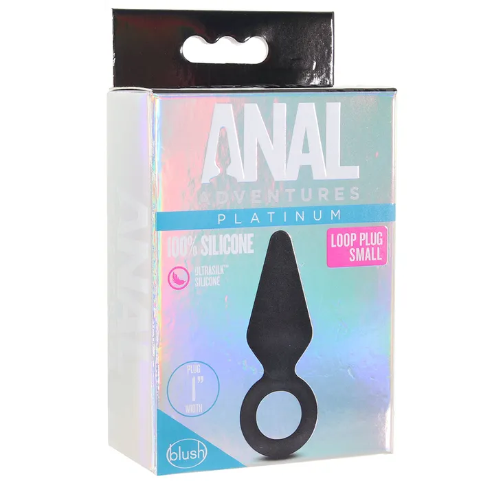 Anal Adventures Platinum Loop Plug in Small Blush Male Sex Toys Anal Adventures Platinum Loop Plug in Small Blush Male Sex Toys