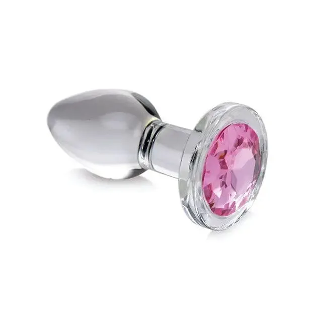 Anal Booty Sparks Booty Sparks Pink Gem Glass Anal Plug