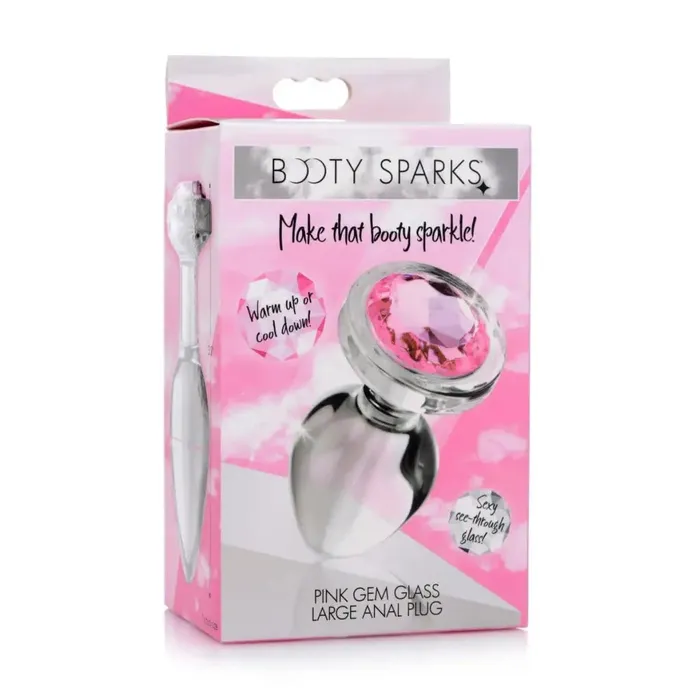Anal Booty Sparks Booty Sparks Pink Gem Glass Anal Plug