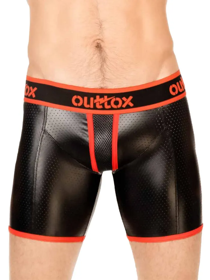 Anal HonourSkintwocom Cycling Shorts with Open Rear in Black Red