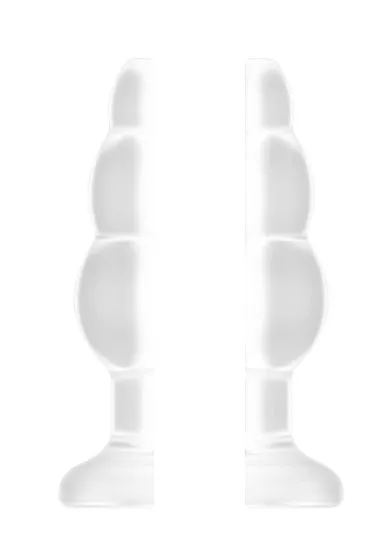 Anal HonourSkintwocom No50 Medium Hollow Tunnel Butt Plug 4 Inch Translucent
