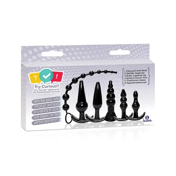 Anal Icon Brands INC Trycurious Anal Plug Kit Anal Icon Brands INC Trycurious Anal Plug Kit
