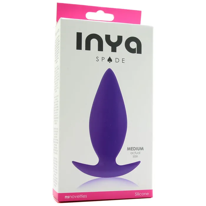 Anal Inya Spade Medium Silicone Butt Plug in Purple ns novelties