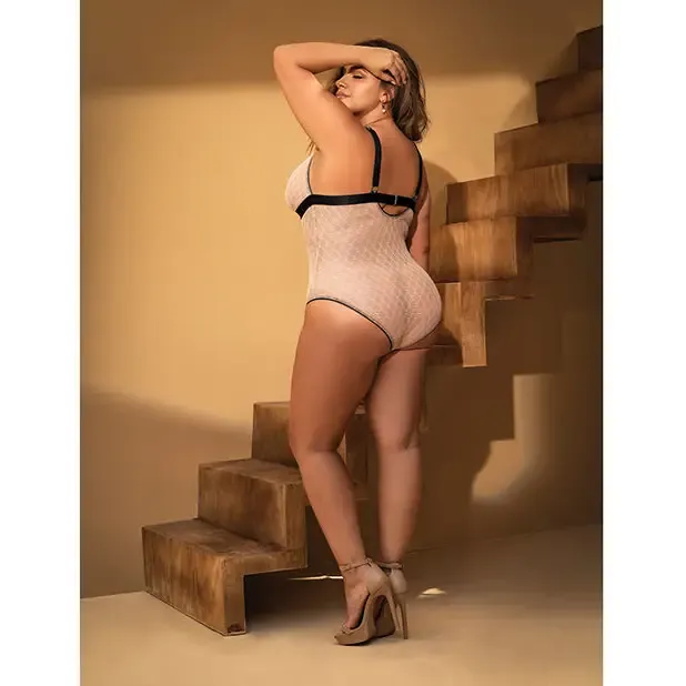 Anal Mapale Diamond Mesh Bodysuit Nudeblack Anal Mapale Diamond Mesh Bodysuit Nudeblack