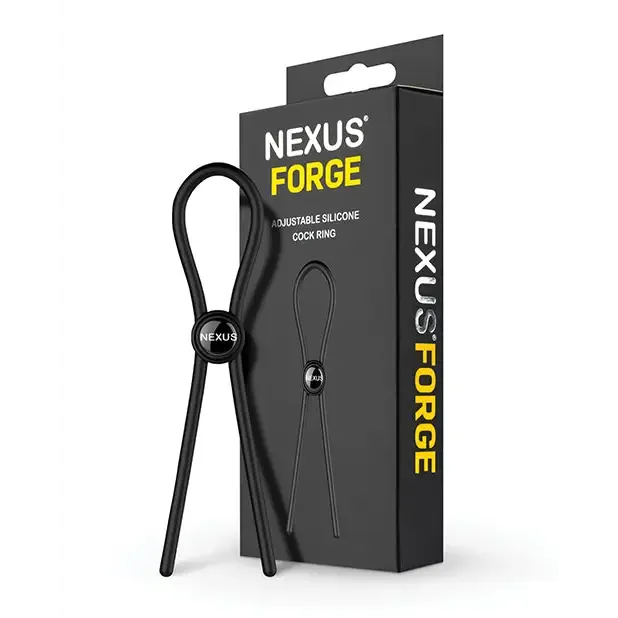 Anal Nexus Forge Adjustable Silicone Lasso Cockring Black Nexus