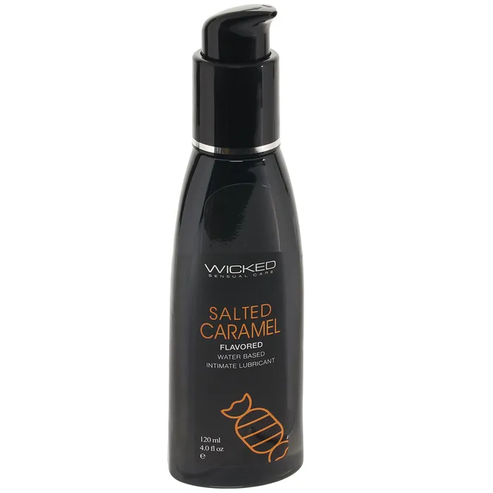 Aqua Flavored Lube 4oz120ml in Salted Caramel Wicked Sensual Care Female Sex Toys Aqua Flavored Lube 4oz120ml in Salted Caramel Wicked Sensual Care Female Sex Toys