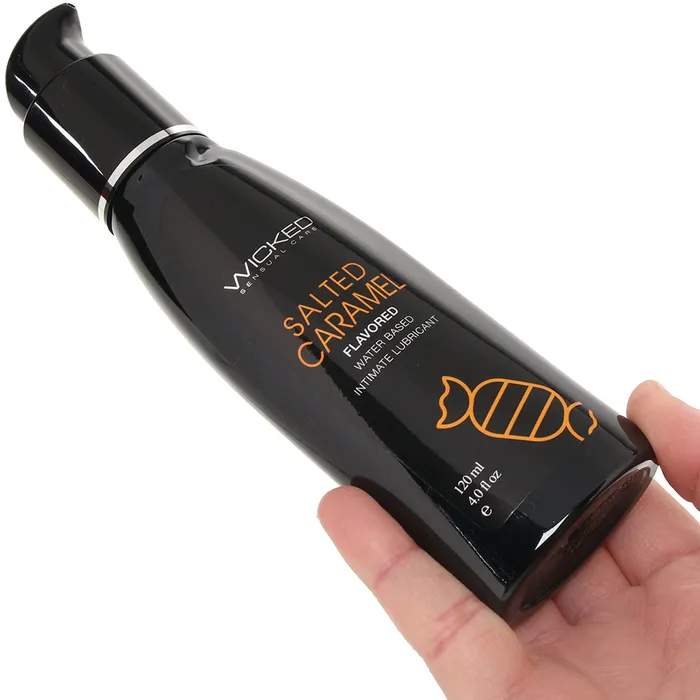 Aqua Flavored Lube 4oz120ml in Salted Caramel Wicked Sensual Care Female Sex Toys