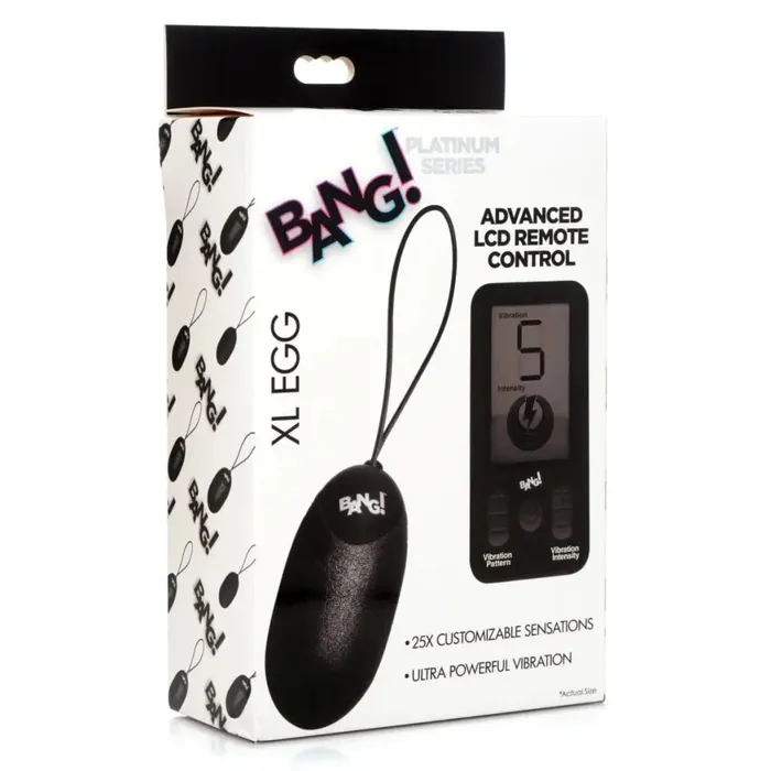 BANG BANG 25x Vibrating Silicone XL Egg With Remote Control Female Sex Toys BANG BANG 25x Vibrating Silicone XL Egg With Remote Control Female Sex Toys