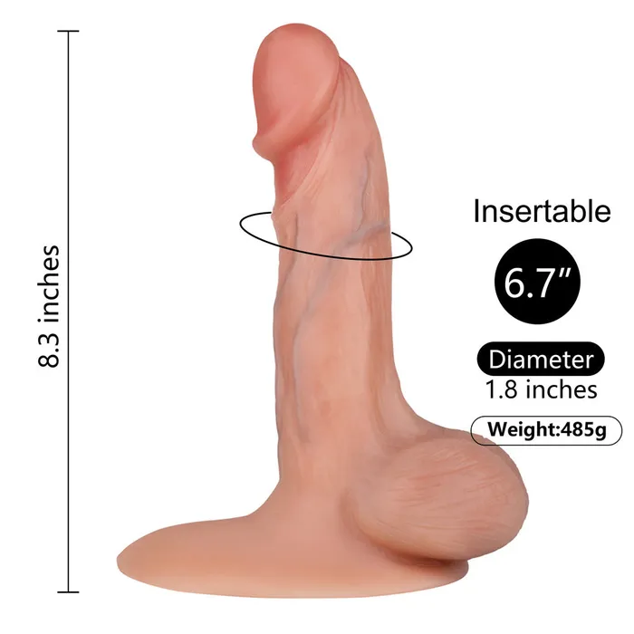 BF Dildos BF52 Top Realistic Skin Tone DualDensity Liquid Silicone Suction Cup Dildo 83 Inch