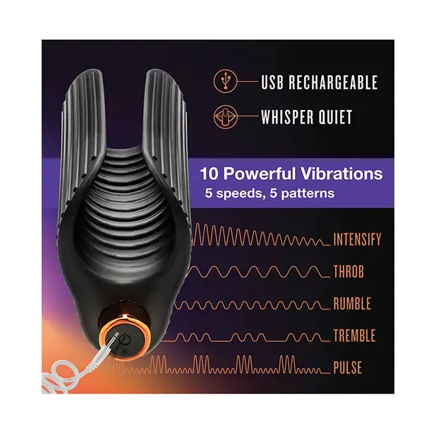 Blush M Elite Platinum Wrapt Black Blush Vibrators