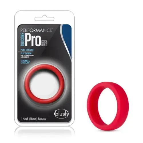 Blush Male Sex Toys Blush Performance Silicone Go Pro Cock Ring Red