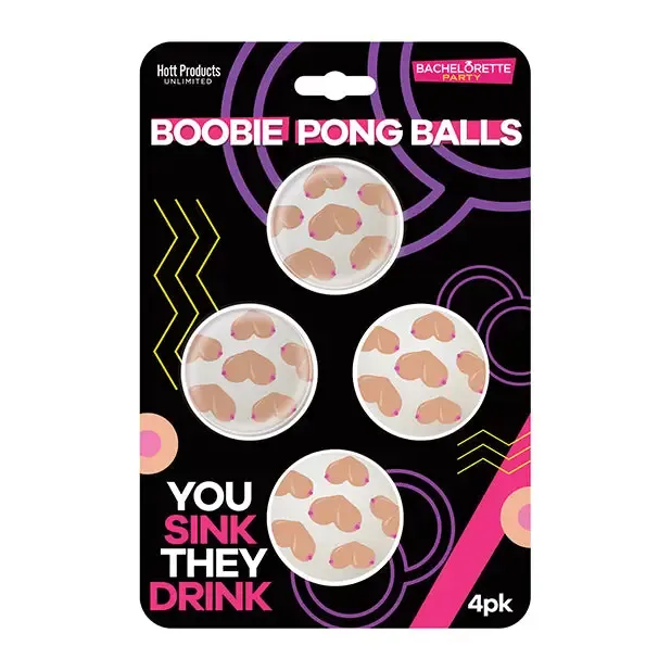 Boobie Beer Pong Balls 4Pack Hott Products Unlimited Dildos