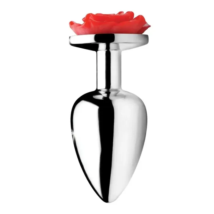 Booty Sparks Anal Bootysparks Red Rose Anal Plug Silver Booty Sparks Anal Bootysparks Red Rose Anal Plug Silver