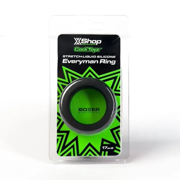 BOXER StretchLiquid Silicone Everyman Ring Black Boxer Barcelona Male Sex Toys BOXER StretchLiquid Silicone Everyman Ring Black Boxer Barcelona Male Sex Toys