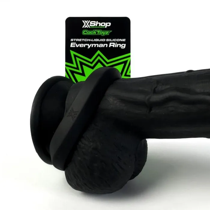 BOXER StretchLiquid Silicone Everyman Ring Black Boxer Barcelona Male Sex Toys BOXER StretchLiquid Silicone Everyman Ring Black Boxer Barcelona Male Sex Toys