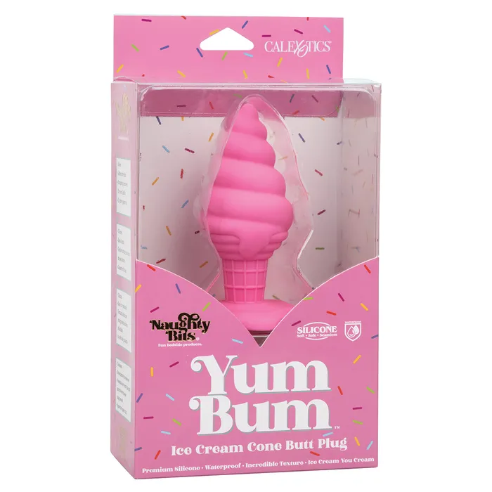 CalExotics Anal CaleXOtics Naughty Bits Yum Bum Ice Cream Cone Silicone Butt Plug Pink
