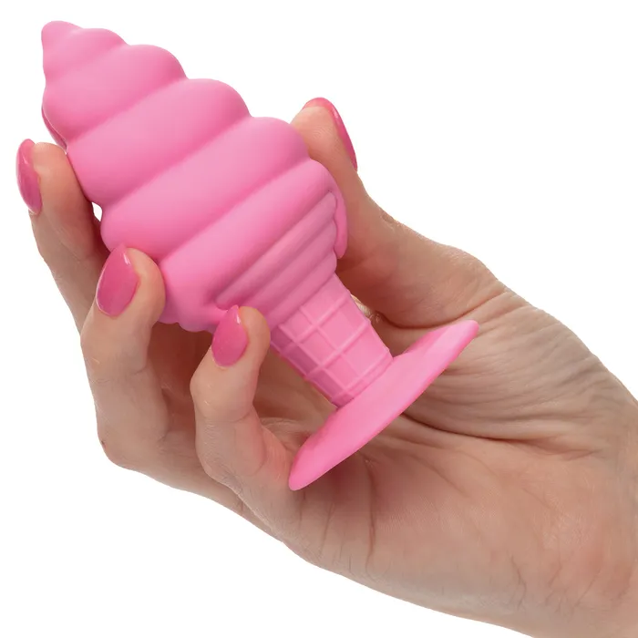 CalExotics Anal CaleXOtics Naughty Bits Yum Bum Ice Cream Cone Silicone Butt Plug Pink
