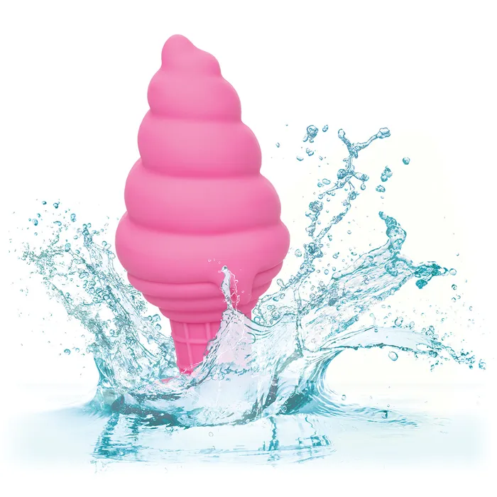 CalExotics Anal CaleXOtics Naughty Bits Yum Bum Ice Cream Cone Silicone Butt Plug Pink