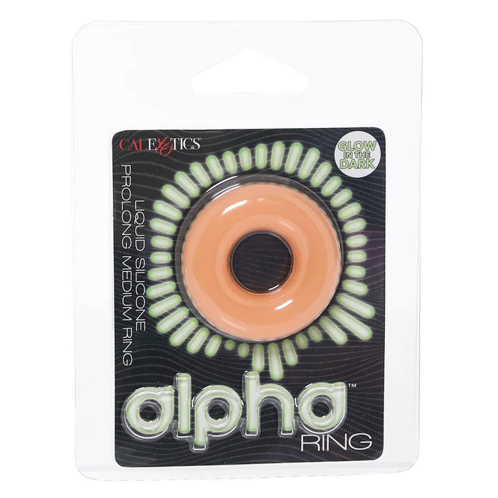 CalExotics Male Sex Toys Alpha GlowInTheDark Prolong Medium CRing
