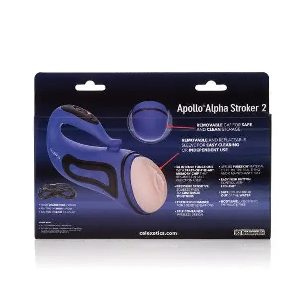 CalExotics Male Sex Toys Apollo Vagina Alpha Stroker 2 Blue
