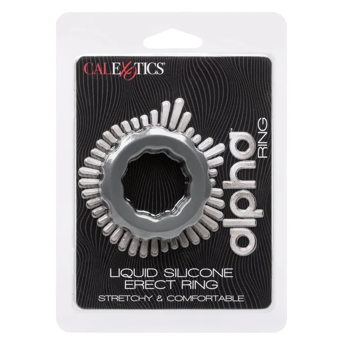 CalExotics Male Sex Toys CalExotics Alpha Ring Liquid Silicone Erect Ring Grey