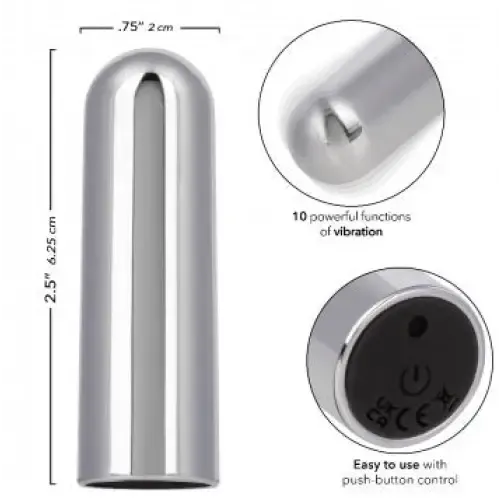 California Exotic Novelties Female Sex Toys 10 Function Rechargeabl Bullet Silver bulk California Exotic Novelties Female Sex Toys 10 Function Rechargeabl Bullet Silver bulk