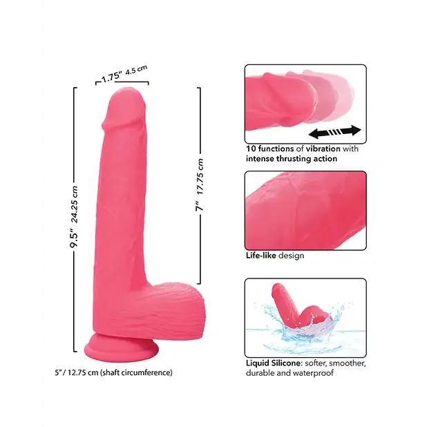 California Exotic Novelties Female Sex Toys Silicone Studs Rechargeable Rumbling Thrusting Vibrator