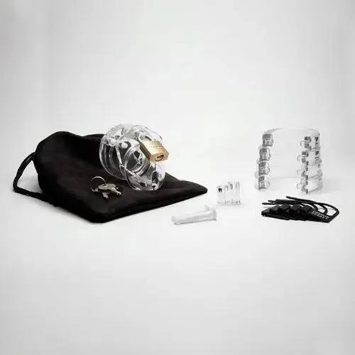 CBX Mini Me Clear Male Chastity 125 Length Male Sex Toys