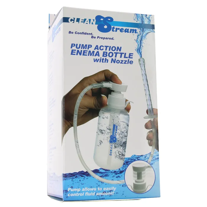 Clean Stream Pump Action Enema Bottle with Nozzle XR Brands Male Sex Toys Clean Stream Pump Action Enema Bottle with Nozzle XR Brands Male Sex Toys