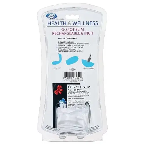 Cloud 9 Health Wellness Rechargeable Gspot Slim 8in Single Motor Aqua Blue Cloud 9 Novelties Vibrators Cloud 9 Health Wellness Rechargeable Gspot Slim 8in Single Motor Aqua Blue Cloud 9 Novelties Vibrators