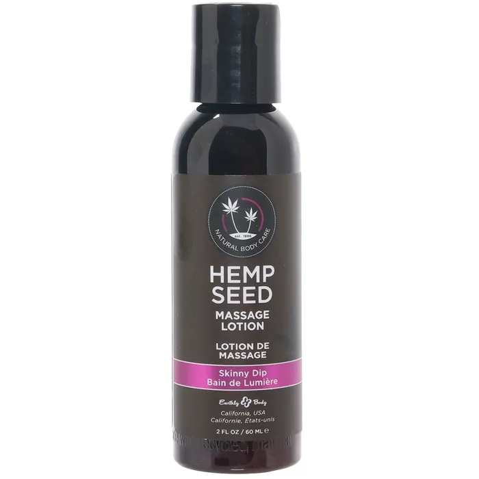 Couples Earthly Body Hemp Seed Massage Lotion 2oz60ml in Skinny Dip