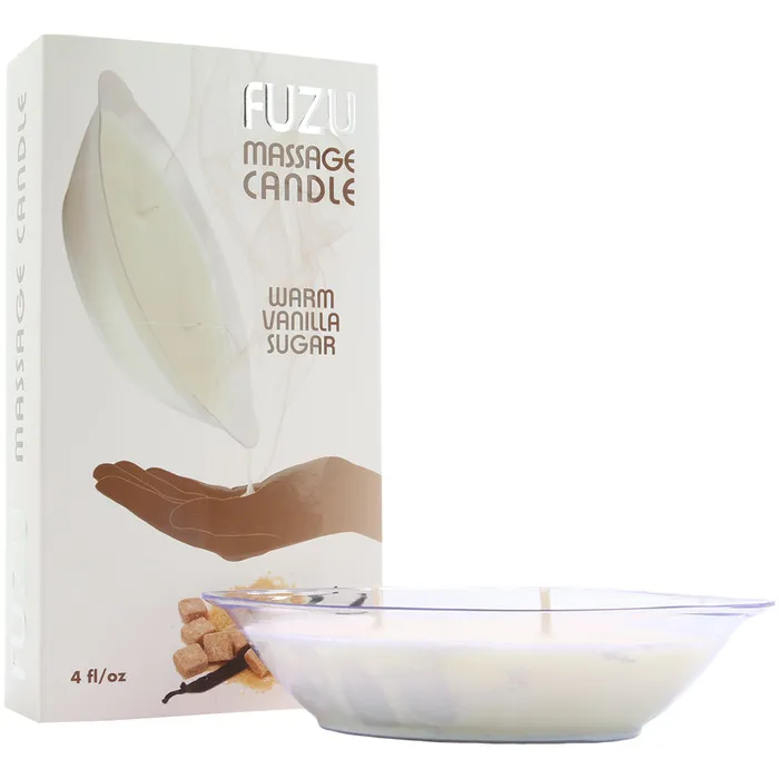 Deeva Dildos Fuzu Warm Vanilla Sugar Massage Candle in 4oz